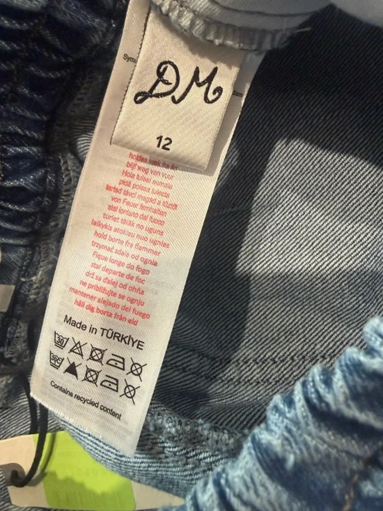 Damson Madder Felix Bows Drawstring Barrel Jeans Pull On Elastic Waist Size US 8 - Picture 14 of 15